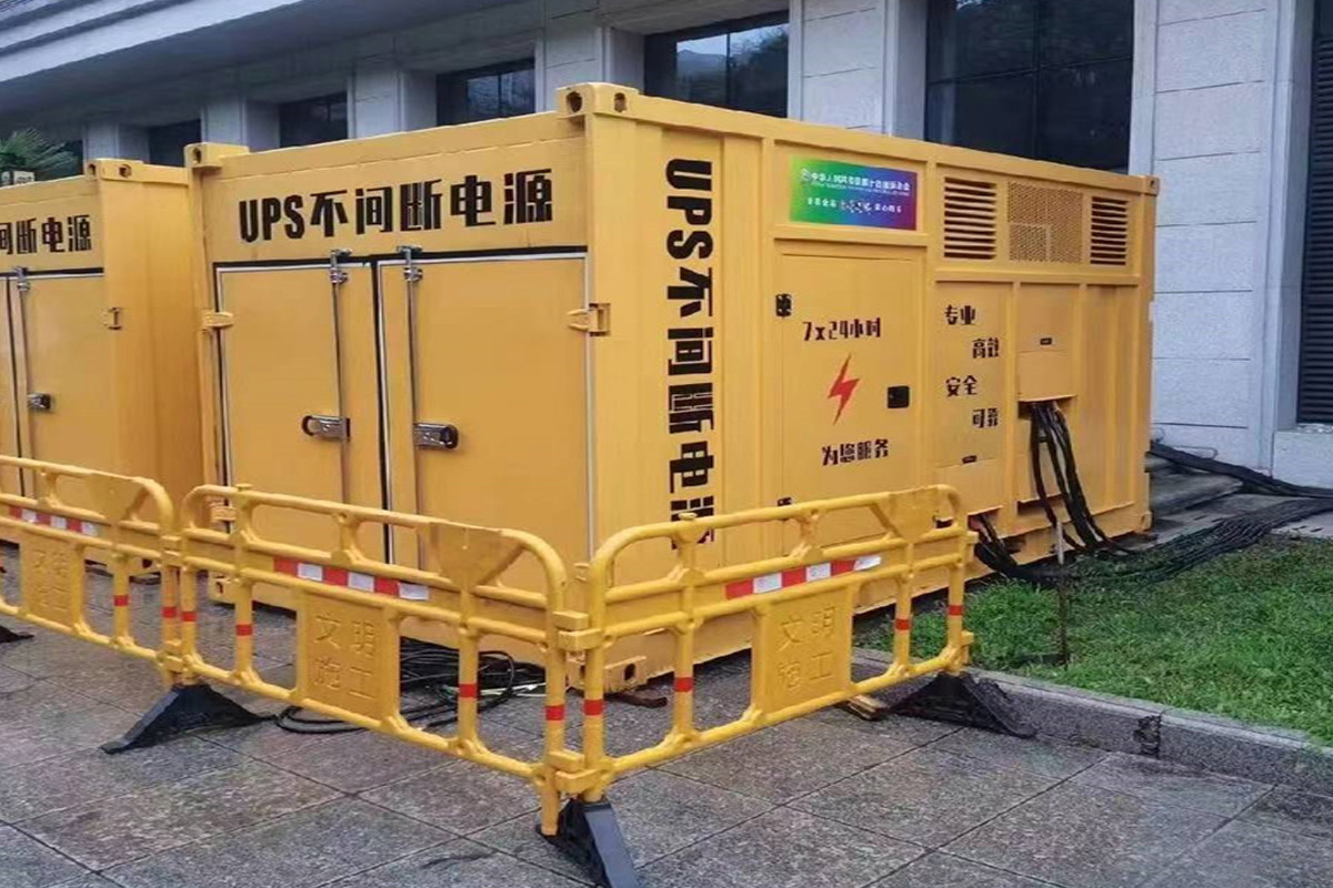 勐海发电机租赁施工现场